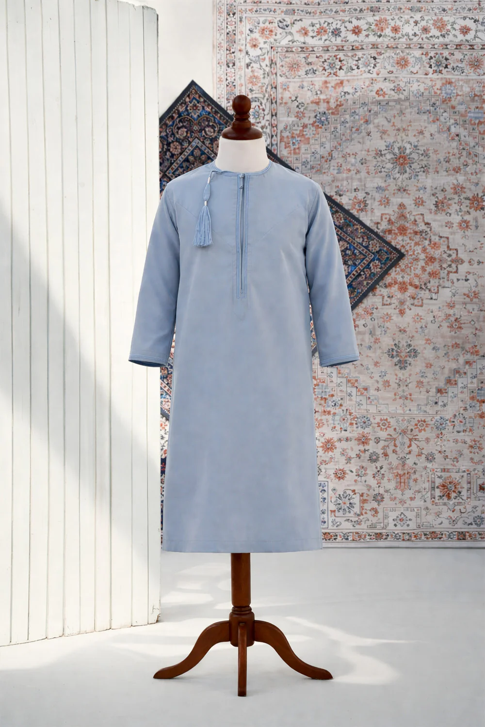 Omani Denim Blue Boys Thobe