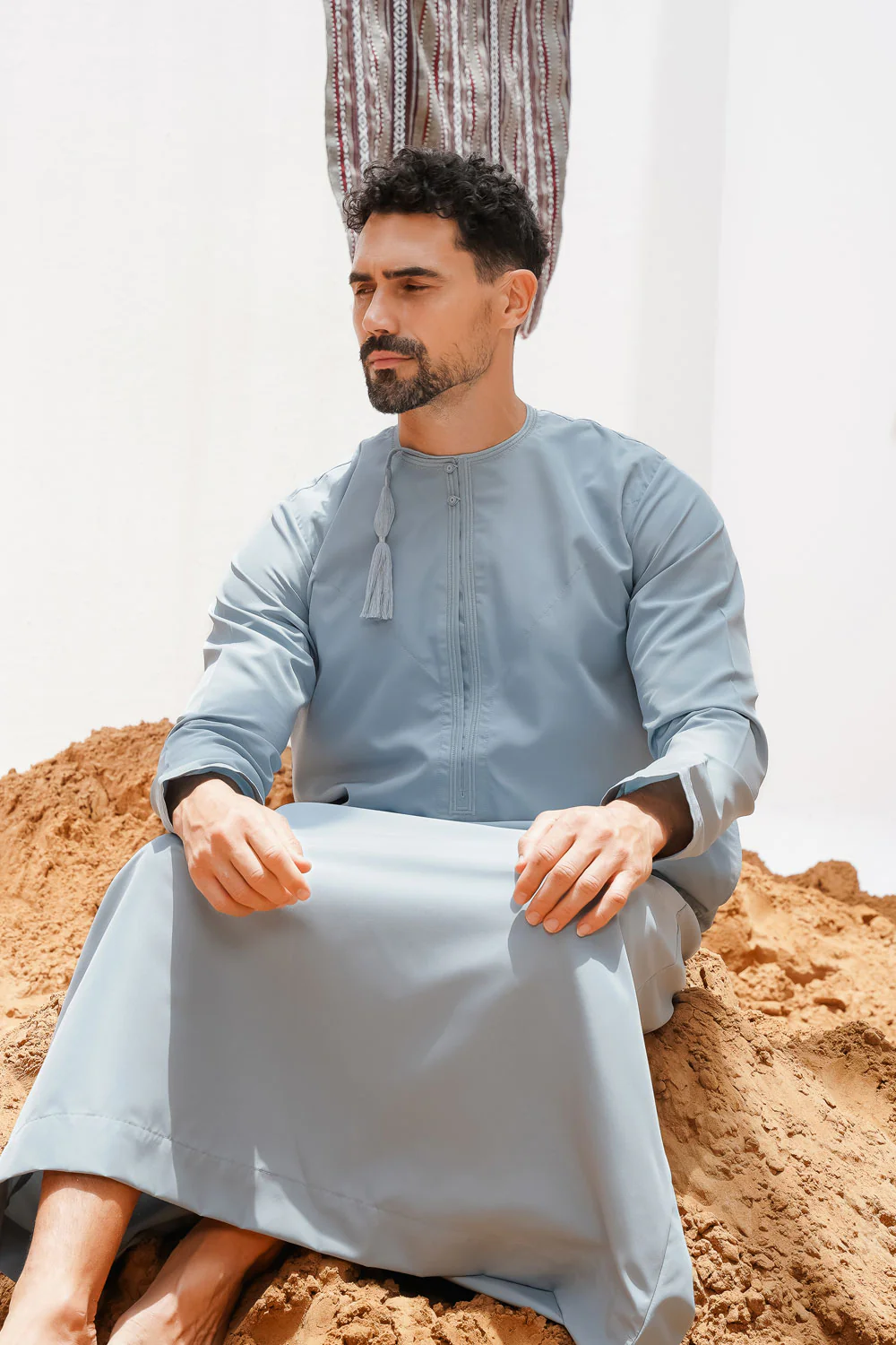 Omani Duck Egg Blue Thobe - Image 3