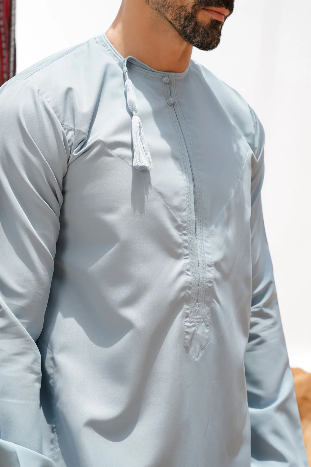 Omani Duck Egg Blue Thobe - Image 5