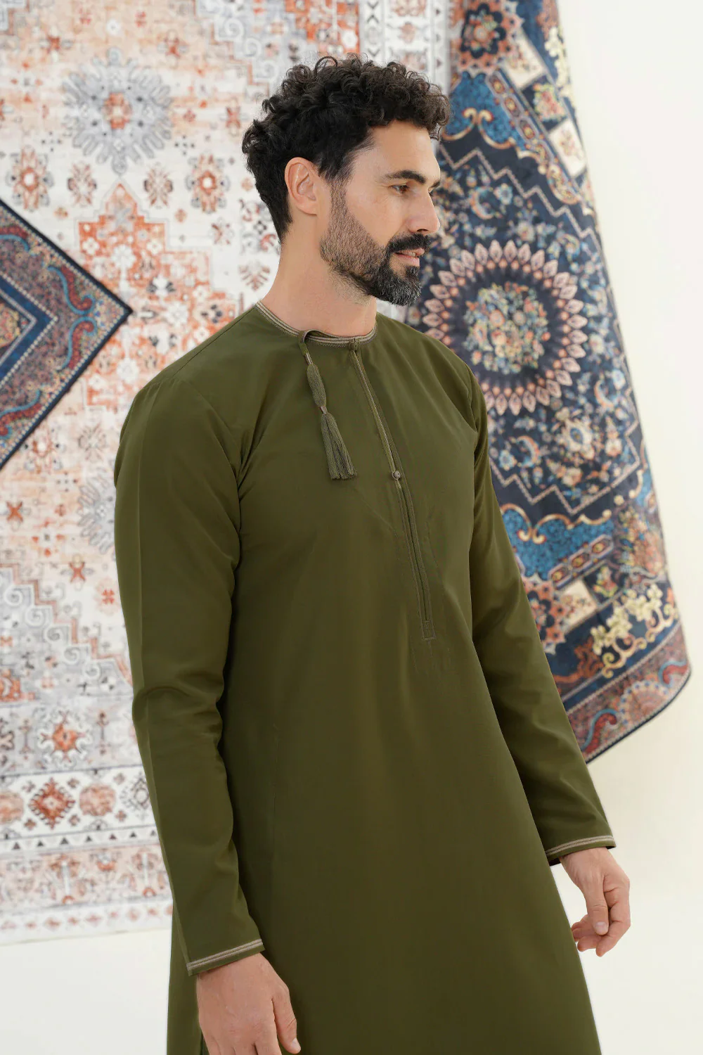 Omani Forest Green Thobe - Image 2