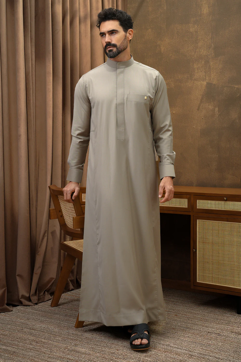 Royal Taupe Thobe - Image 5